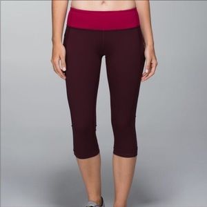 Lululemon Illumina Crop Bordeaux Burgundy